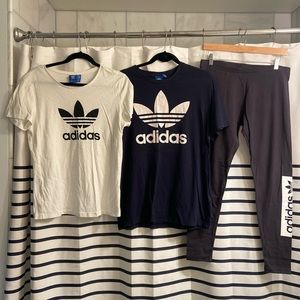 Adidas original leggings and tee set